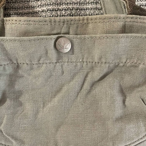 Khaki shoulder bag made of organic hemp like new