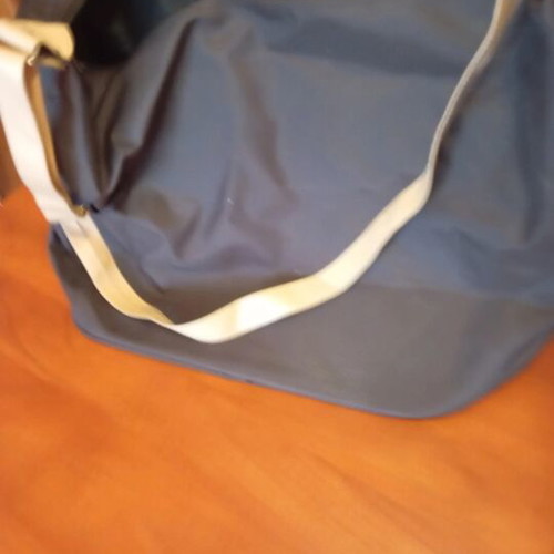 Travel sack new, beige and brown, 45x32x23 cm