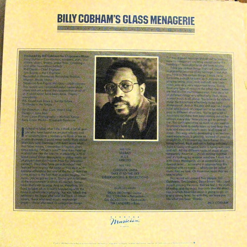 Billy's Cobham Glass Managerie LP like new, jazz fusion