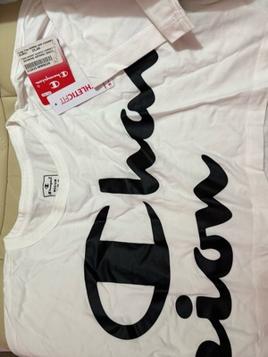 Champion crop top shirt new, white, size M