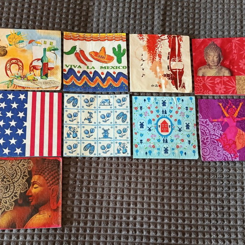 Napkins for decoupage or collection, pack of 30, like new
