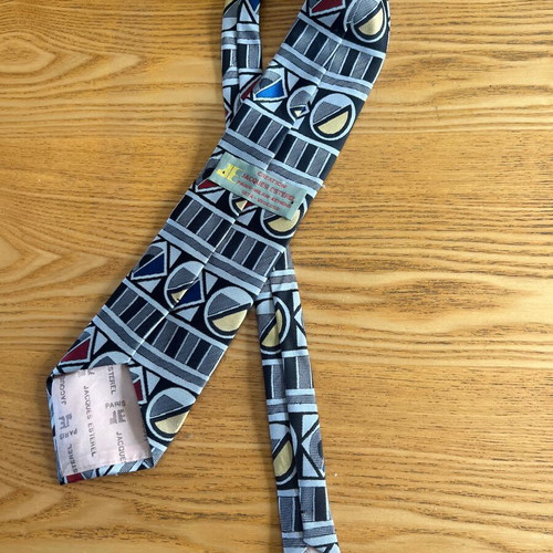 Jacques Esterel vintage men's tie with geometric pattern