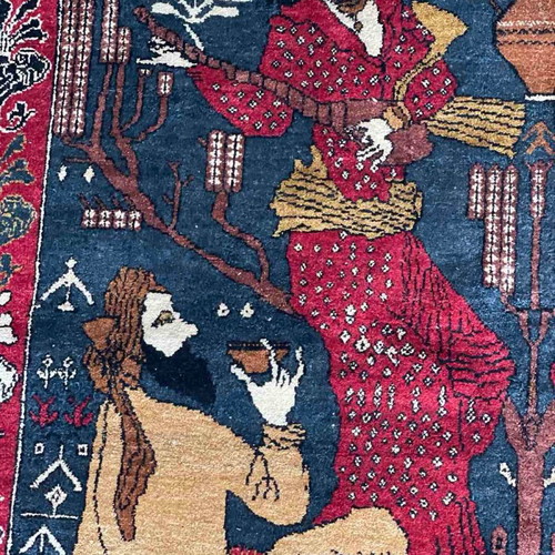 Kabul silk handmade rug new, rare collectible museum-quality silk