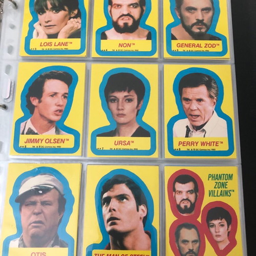 Superman II Movie Complete Set new, 88 base cards and 22 sticker cards