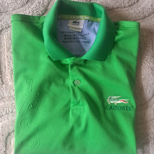 Lacoste polo men's shirt like new, size M, green