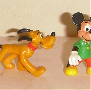 Παλιές Φιγούρες Walt Disney της δεκαετίας του '80 Μίκυ Μάους και Πλούτο της Bully