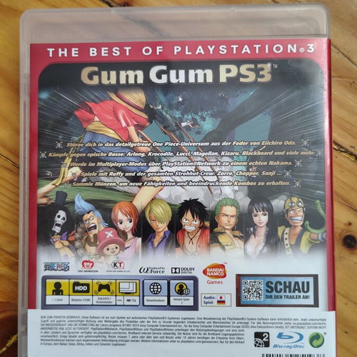 One Piece Pirate Warriors PS3 game used, complete with manual