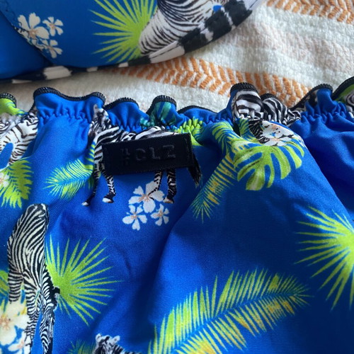 Calzedonia beach swimsuit Medium 75C like new, grey and blue