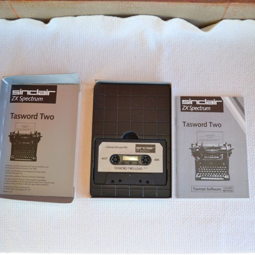 Sinclair ZX Spectrum 48K Tasword Two cassette used, text processor