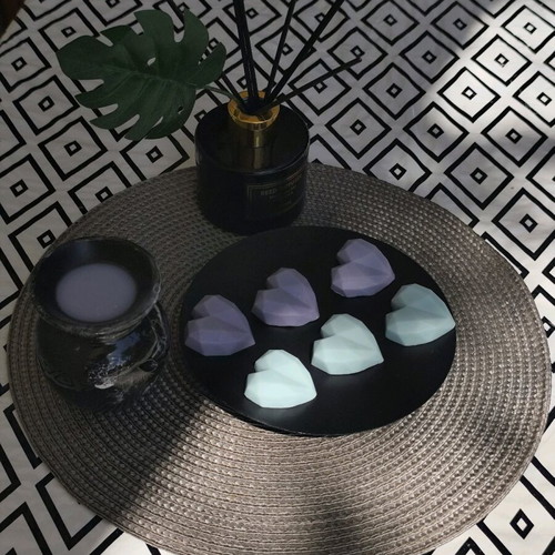 Wax melts handmade heart-shaped, pack of 5 pieces