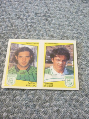 Panini Ελληνικό Ποδόσφαιρο 1998 αυτοκόλλητα Παναργειακός #456 A-B
