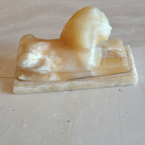 Sphinx vintage onyx art deco lamp used