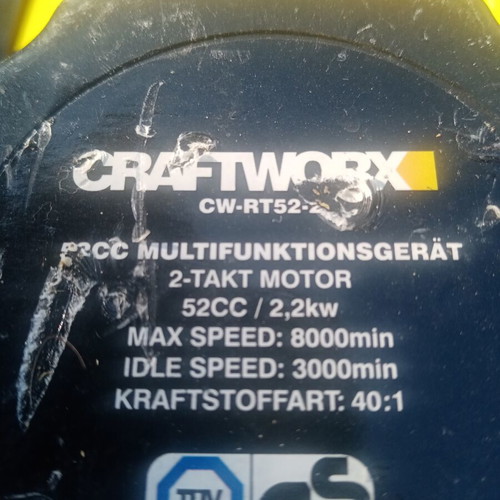 Craftworx CW-RT52-2 Multifunction Petrol Brush Cutter like new with accessories