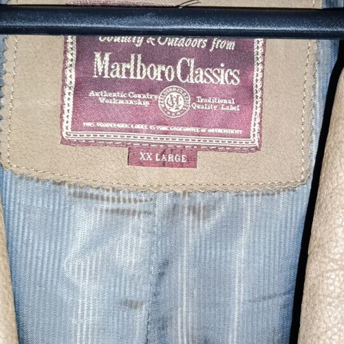 Marlboro Classics leather jacket beige XXL like new