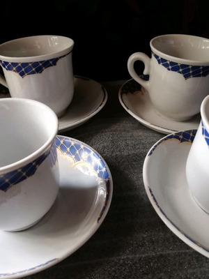 Bavaria Germany Greek coffee cups used, set of 4