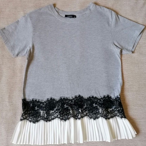 Reserved women's blouse M like new, grey and white