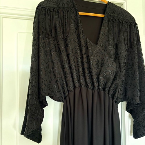 Women's black maxi dress new, size Medium-Large