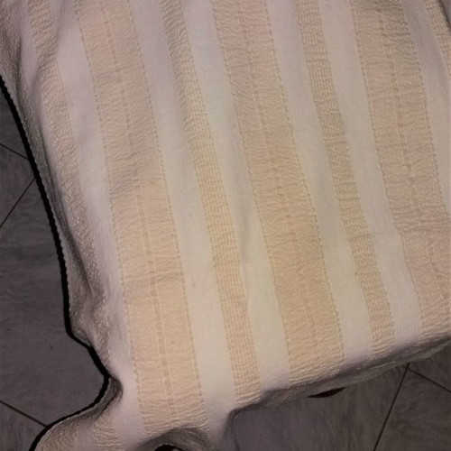 Handwoven tablecloth new with crochet edging