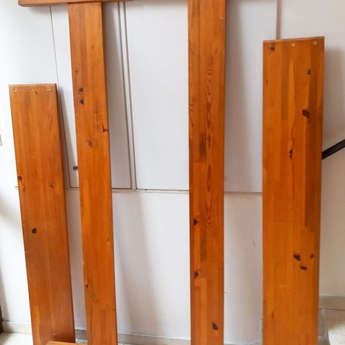 Bedroom set used, solid pine wood industrial style