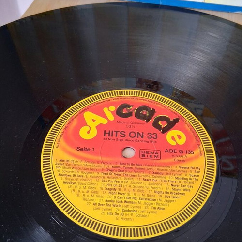 Hits on 33 LP vinyl used, 1980, from West Germany