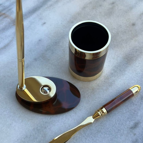 Vintage Executive Desk Set with Pen Holder and Letter Opener