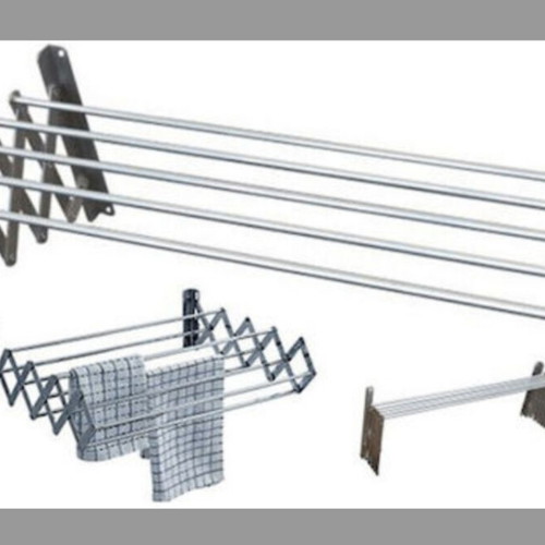 Folding screw-mounted clothes dryer made of aluminum 140cm new