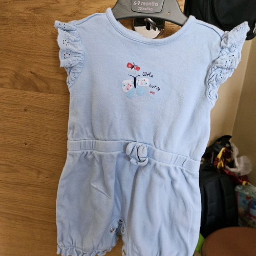 Mothercare baby rompers used 6-9 months for girl, 100% cotton