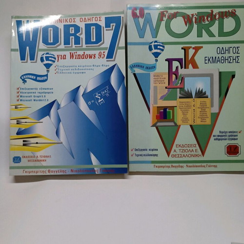 Word 6 and 7 book set like new for computers