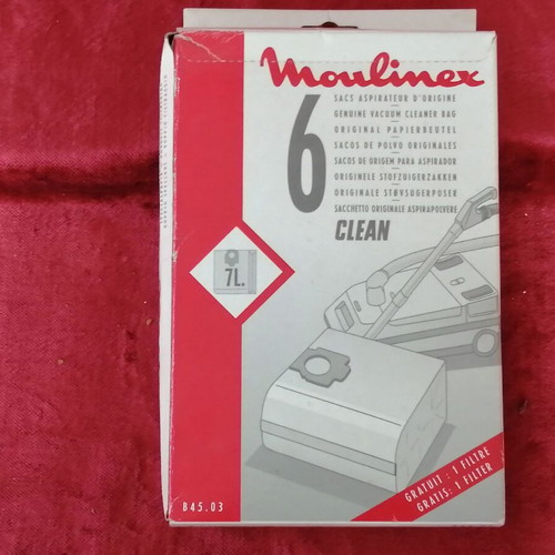 Vacuum Cleaner Bags Moulinex 6 Liters Set of 6 New Models 1990