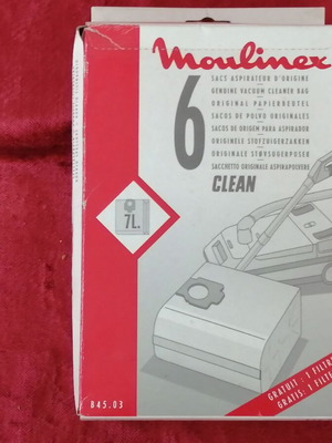 Χαρτοσακούλες ηλεκτρικής σκούπας Moulinex 6 λίτρων σετ 6 καινούργιες μοντέλα 1990