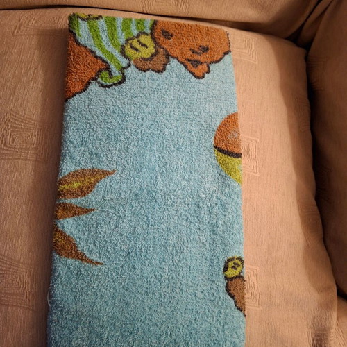 Baby Bath Towel like new with bears and flowers