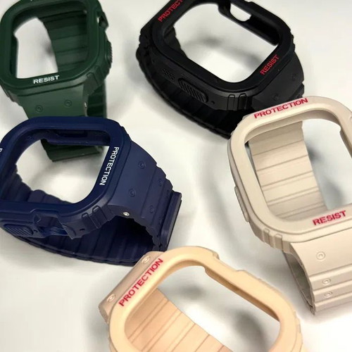 Shockproof Case with Strap for Apple Watch Ultra SE 9 8 7 6 5 4