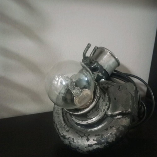 Desk lamp handmade from car turbocharger new