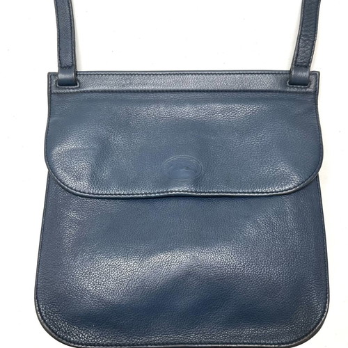 Longchamp blue leather crossbody bag used