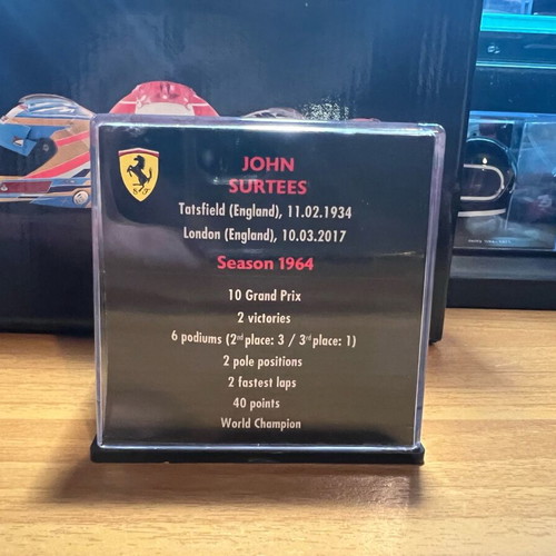 John Surtees 1964 helmet new from Ferrari collection