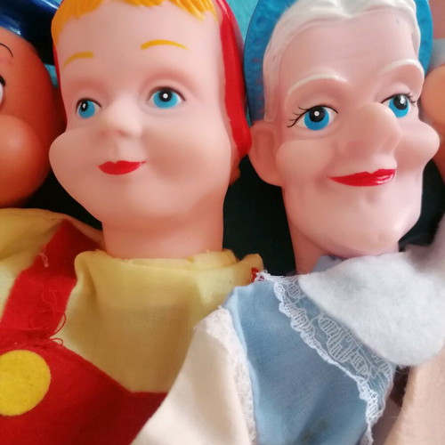 Puppet theater dolls used, pack of 8 pieces