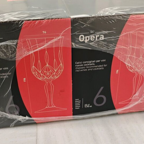 Opera crystal glasses set of 24, new, 23cl vintage design
