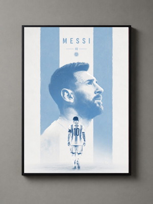Messi framed poster 30x40cm new