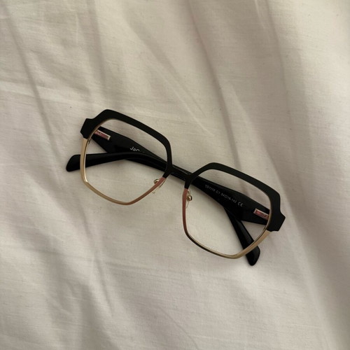 Two-tone glasses frame (black-gold) like new without lenses