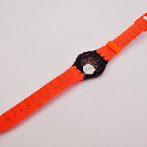 Swatch GM139 Conform vintage watch used, neon orange