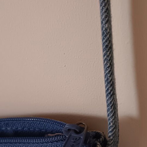 Handmade denim shoulder bag like new with USA emblem
