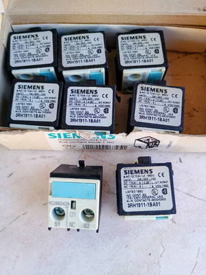 Siemens 3RH1911-1BA01 1NC auxiliary contacts new, pack of 8