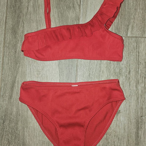 Girls' swimsuit size 8-9, like new, red