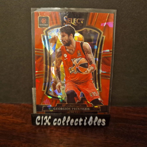 Panini Euroleague Select Olympiacos Printezis Red Cracked Ice card new