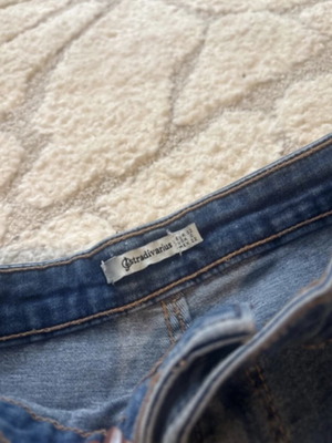 Stradivarius high-waisted shorts bermuda blue like new, size XS