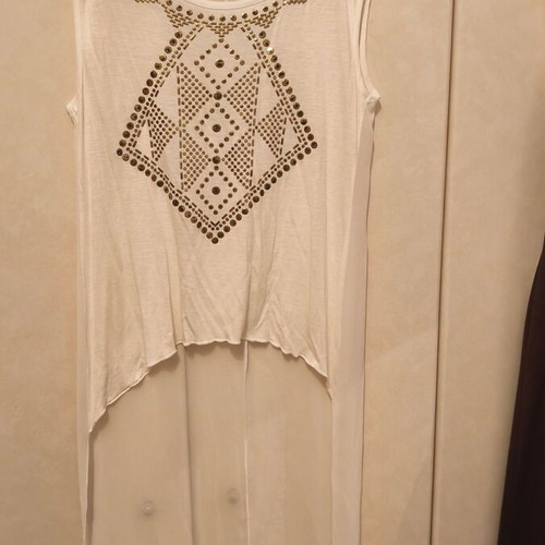 Lynne rock blouse like new, beige and white, size S