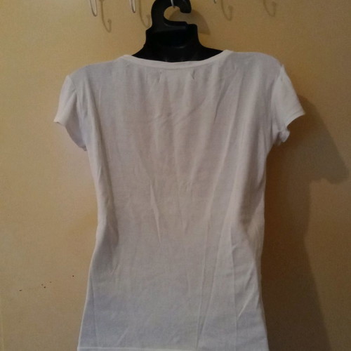 Zara t-shirt used, size L, white with round neckline