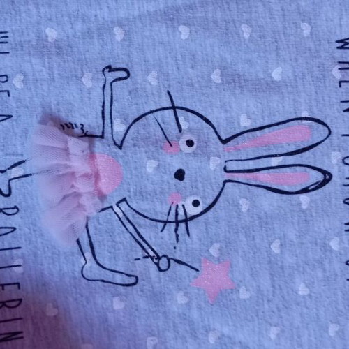 Miss Ebita baby bodysuit and tutu set, 12 months, pink and grey