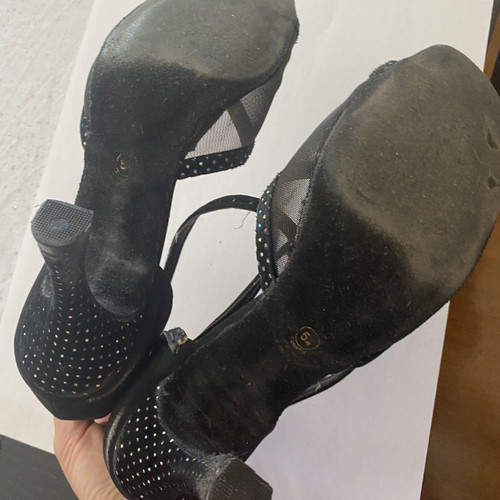 Women's dance shoes used, black, size 40