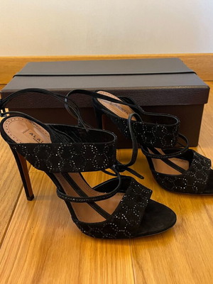 Alaïa high heel shoes new, size 40, black leather sandals